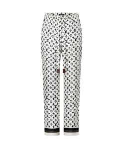 Donna Louis Vuitton Pantaloni | Pantaloni Morbidi Con Motivo Monogram 3D E Dettagli A Righe