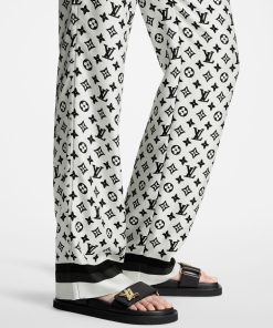 Donna Louis Vuitton Pantaloni | Pantaloni Morbidi Con Motivo Monogram 3D E Dettagli A Righe