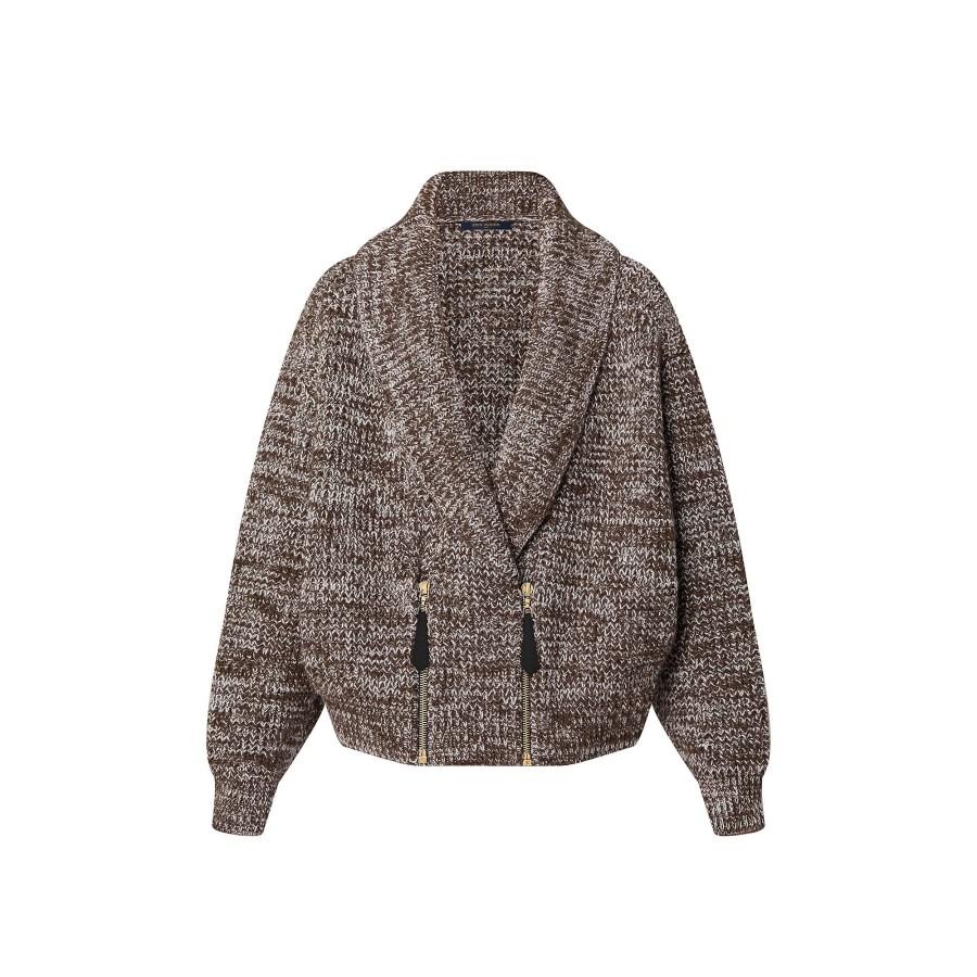 Donna Louis Vuitton Cappotti E Giacche | Cardigan Con Zip E Collo A Scialle