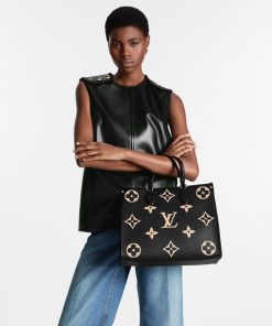 Donna Louis Vuitton Selezione Di Borse In Pelle | Borsa Onthego Mm Nero/Beige