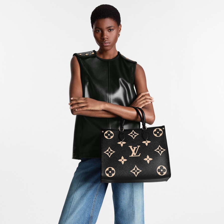 Donna Louis Vuitton Selezione Di Borse In Pelle | Borsa Onthego Mm Nero/Beige