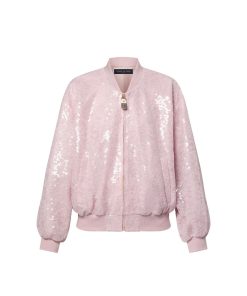 Donna Louis Vuitton Cappotti E Giacche | Bomber In Pizzo Con Paillettes