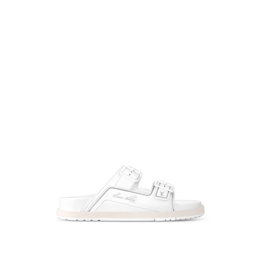 Uomo Louis Vuitton Sandali | Mule Lv Trainer Bianco