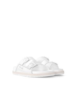 Uomo Louis Vuitton Sandali | Mule Lv Trainer Bianco