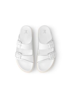 Uomo Louis Vuitton Sandali | Mule Lv Trainer Bianco