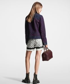 Donna Louis Vuitton Denim | Giacca In Denim Con Motivo Monogram Floccato