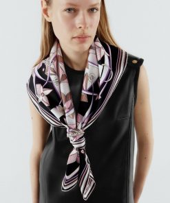 Donna Louis Vuitton Foulard In Seta E Bandeaux | Foulard Ultimate 3D 90 Nero