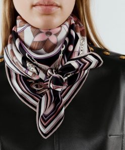 Donna Louis Vuitton Foulard In Seta E Bandeaux | Foulard Ultimate 3D 90 Nero