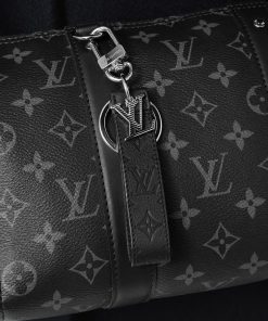 Uomo Louis Vuitton Portachiavi E Charms Per Borse | Charm Per Borse E Portachiavi Lv Shadow Dragonne Nero