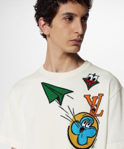 Uomo Louis Vuitton Maglieria E Felpe | T-Shirt Con Motivo Monogram Comics A Intarsio