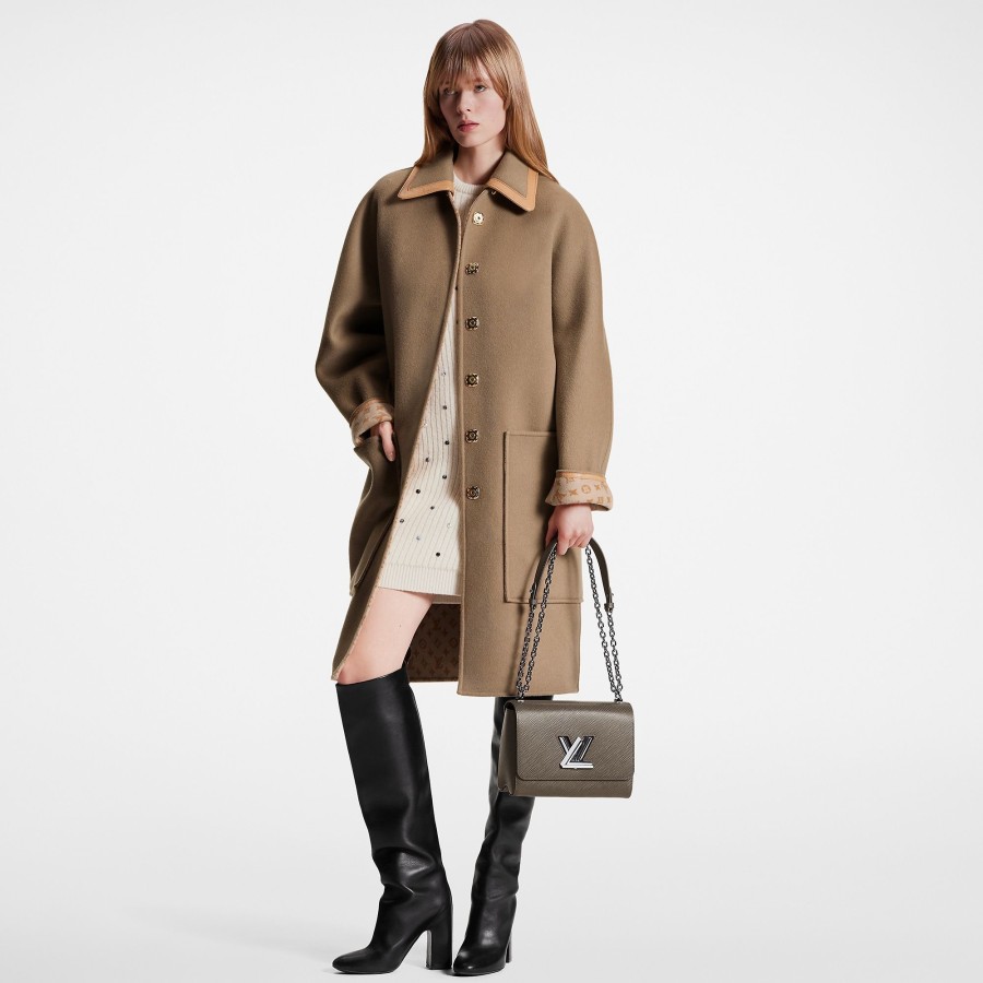 Donna Louis Vuitton Cappotti E Giacche | Cappotto Double-Face Con Collo Amovibile