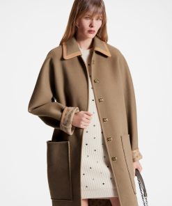 Donna Louis Vuitton Cappotti E Giacche | Cappotto Double-Face Con Collo Amovibile