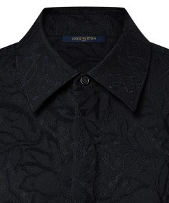 Uomo Louis Vuitton Camicie | Camicia A Maniche Lunghe In Misto Seta