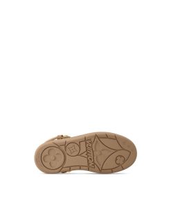 Donna Louis Vuitton Mule E Slider | Mule Chiusa Con Plateau Aspen Beige