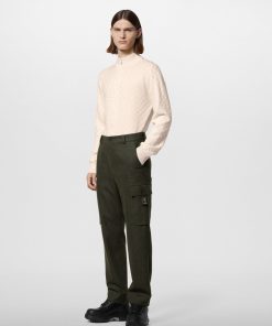 Uomo Louis Vuitton Pantaloni | Pantaloni Cargo In Tessuto Tecnico Kaki