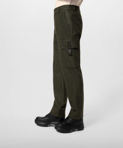 Uomo Louis Vuitton Pantaloni | Pantaloni Cargo In Tessuto Tecnico Kaki