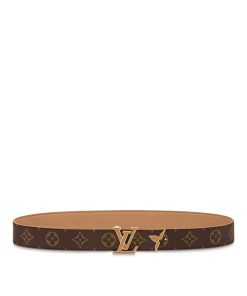 Donna Louis Vuitton Cinture | Cintura Pretty Lv Enamel 30 Mm Reversibile Beige Arizona