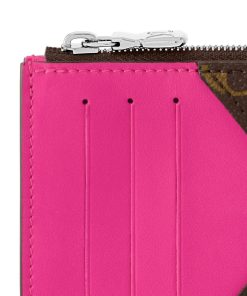 Donna Louis Vuitton Portacarte E Portachiavi | Portamonete E Porta Carte Di Credito Fucsia