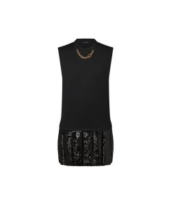 Donna Louis Vuitton Abiti | Abito T-Shirt Con Sezione In Paillettes