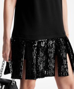 Donna Louis Vuitton Abiti | Abito T-Shirt Con Sezione In Paillettes