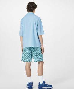 Uomo Louis Vuitton Costumi | Shorts Da Mare In Nylon Stampato