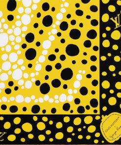 Donna Louis Vuitton Foulard In Seta E Bandeaux | Lv X Yk Foulard Infinity Dots 45 Nero/Giallo