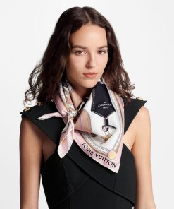 Donna Louis Vuitton Foulard In Seta E Bandeaux | Foulard Tag Me 90 Nero