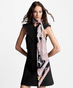 Donna Louis Vuitton Foulard In Seta E Bandeaux | Foulard Tag Me 90 Nero