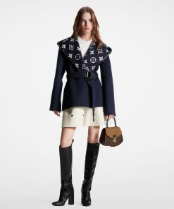 Donna Louis Vuitton Cappotti E Giacche | Cappotto Corto A Vestaglia Con Cappuccio E Dettagli Iconici