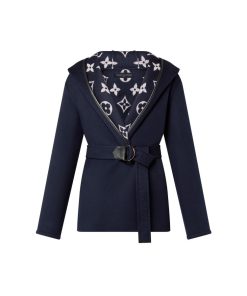 Donna Louis Vuitton Cappotti E Giacche | Cappotto Corto A Vestaglia Con Cappuccio E Dettagli Iconici