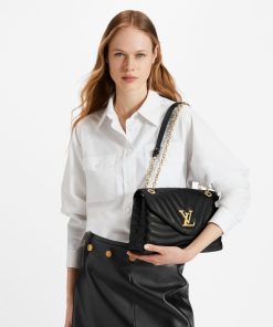 Donna Louis Vuitton Selezione Di Borse In Pelle | Borsa New Wave Chain Gm Nero