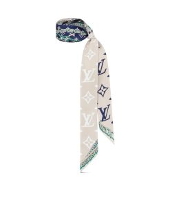 Donna Louis Vuitton Foulard In Seta E Bandeaux | Bandeau Ultimate Monogram Blu Marine