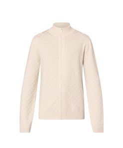 Uomo Louis Vuitton Maglieria E Felpe | Cardigan In Lana Con Zip E Motivo Damier Ivory