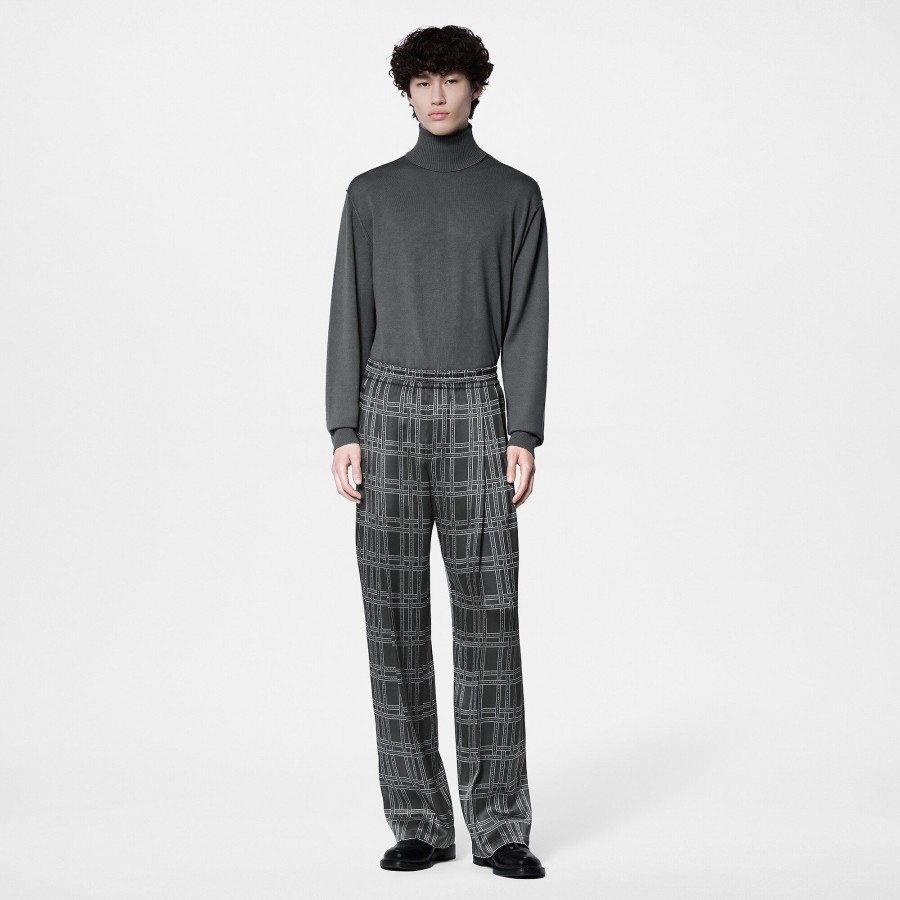 Uomo Louis Vuitton Pantaloni | Pantaloni Morbidi In Misto Seta