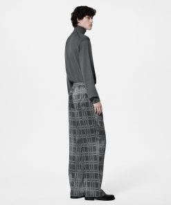 Uomo Louis Vuitton Pantaloni | Pantaloni Morbidi In Misto Seta