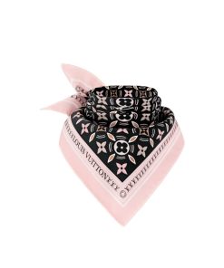 Donna Louis Vuitton Foulard In Seta E Bandeaux | Foulard Monogram Petal 45 Nero