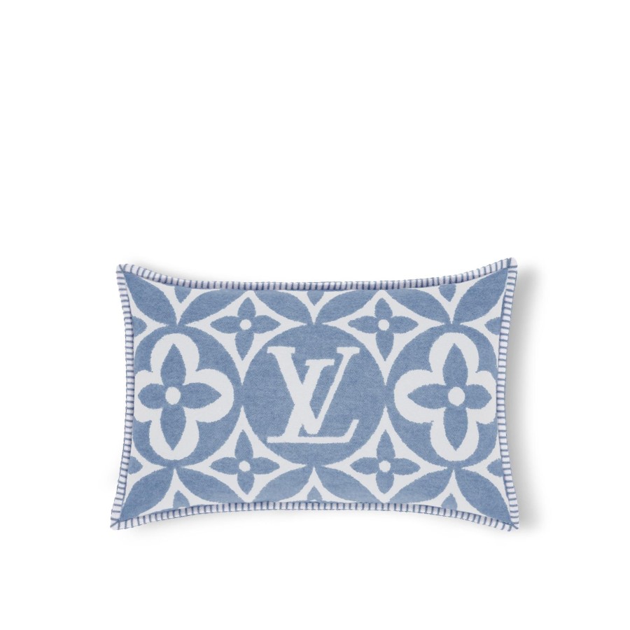 Donna Louis Vuitton Accessori Per La Casa | Cuscino Lv Medallion Blu