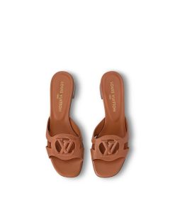 Donna Louis Vuitton Mule E Slider | Mule Lv Isola Cognac