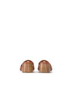 Donna Louis Vuitton Mule E Slider | Mule Lv Isola Cognac