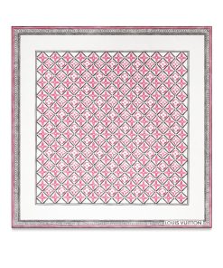 Donna Louis Vuitton Foulard In Seta E Bandeaux | Foulard Monogram Flower Tile 90 Rose Clair