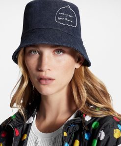 Donna Louis Vuitton Cappelli E Guanti | Lv X Yk Cappello Painted Dots Reversibile