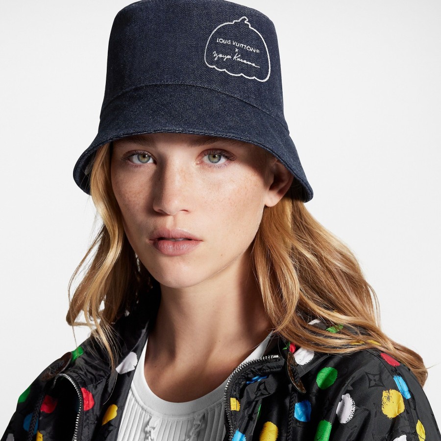 Donna Louis Vuitton Cappelli E Guanti | Lv X Yk Cappello Painted Dots Reversibile