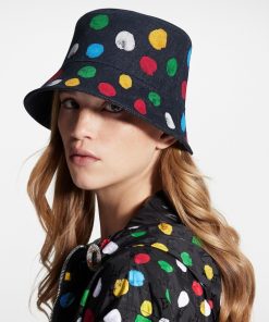 Donna Louis Vuitton Cappelli E Guanti | Lv X Yk Cappello Painted Dots Reversibile