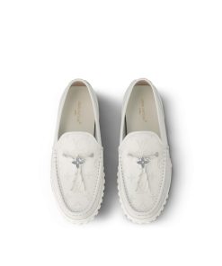 Uomo Louis Vuitton Mocassini | Mocassino Lv Racer Bianco