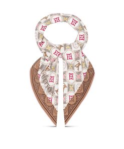 Donna Louis Vuitton Foulard In Seta E Bandeaux | Foulard Monogram Tiles 70