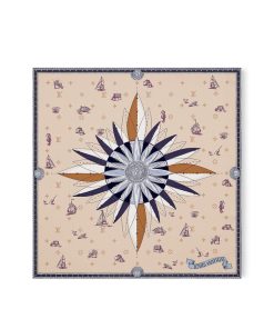 Donna Louis Vuitton Foulard In Seta E Bandeaux | Foulard Lv Map 70 Encre