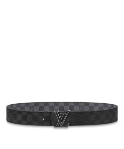 Uomo Louis Vuitton Cinture | Cintura Lv Initiales 40 Mm Reversibile Nero