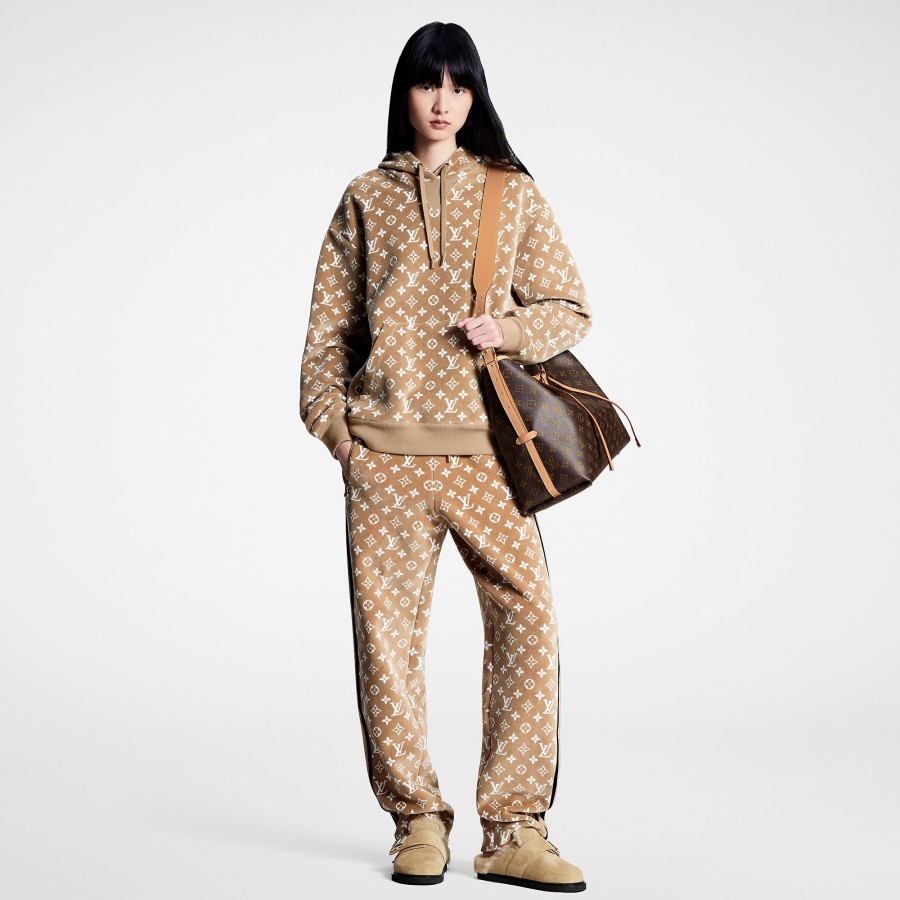 Donna Louis Vuitton Pantaloni | Pantaloni Da Jogging Con Motivo Monogram Toweling