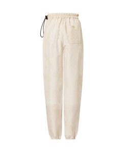 Donna Louis Vuitton Pantaloni | Pantaloni Da Jogging Con Coulisse E Motivo Monogram Cloud Bianco Gesso