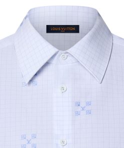 Uomo Louis Vuitton Camicie | Camicia Slim Fit In Cotone A Maniche Lunghe